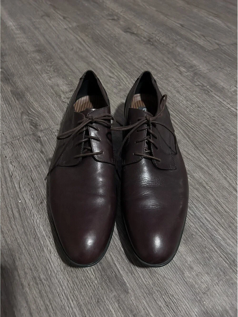 Rockport Brown Leather Lace Up Dress Oxfords Shoes Men's 10.5 M Walkability